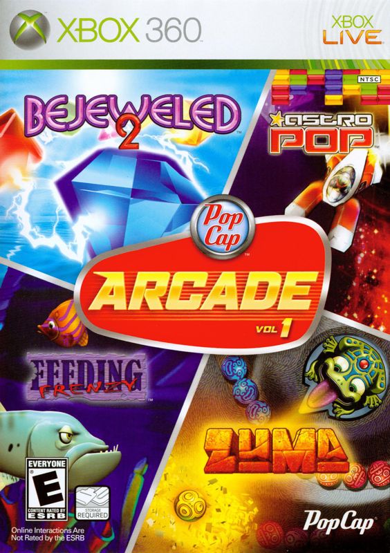 PopCap Arcade Vol. 1 box art for Xbox 360